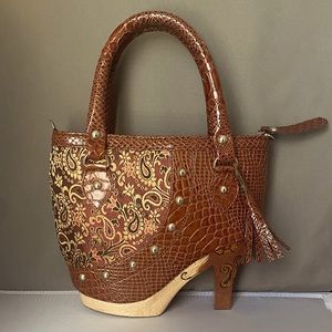 Shoe Purse (purchased in Bali) Brown